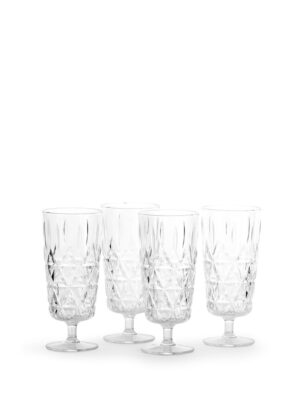 Piknik Juni Glass, Høy, 4-pk.