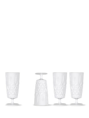 Piknik Juni Glass, Høy, 4-pk.