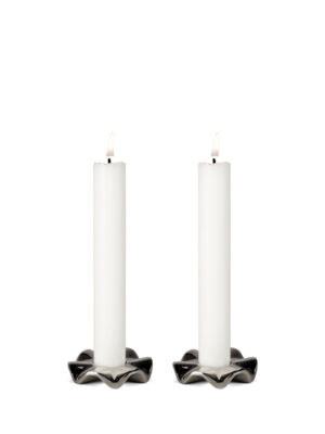 Signe lysestake 2-pk. sølv