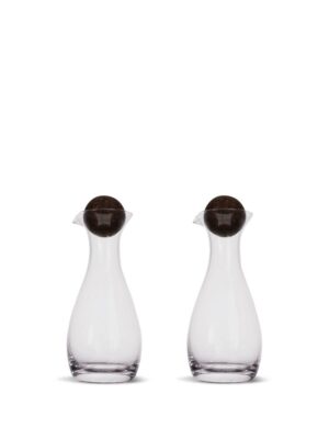 Nature olje/eddikflaske med kork-kule, 2-pk