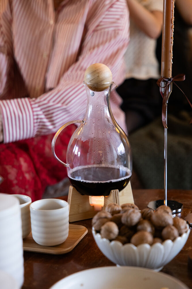Nature gløggkanne med varmer