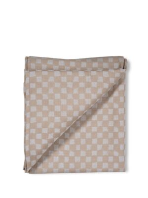 Bomullsduk Checki, Beige