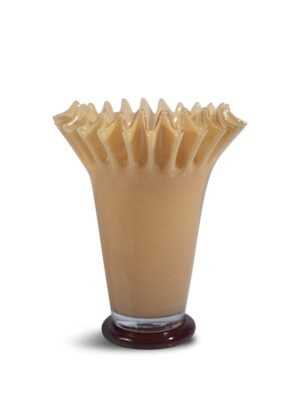 Vase Lori, gul/burgunder, medium