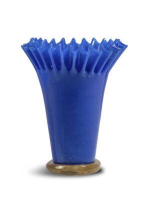 Vase Lori, blå/beige, large