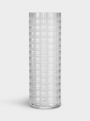 CUT IN NUMBER Vase H 330 mm med rutemønster