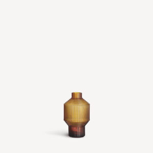 Pavilion vase mørk rav 134 mm