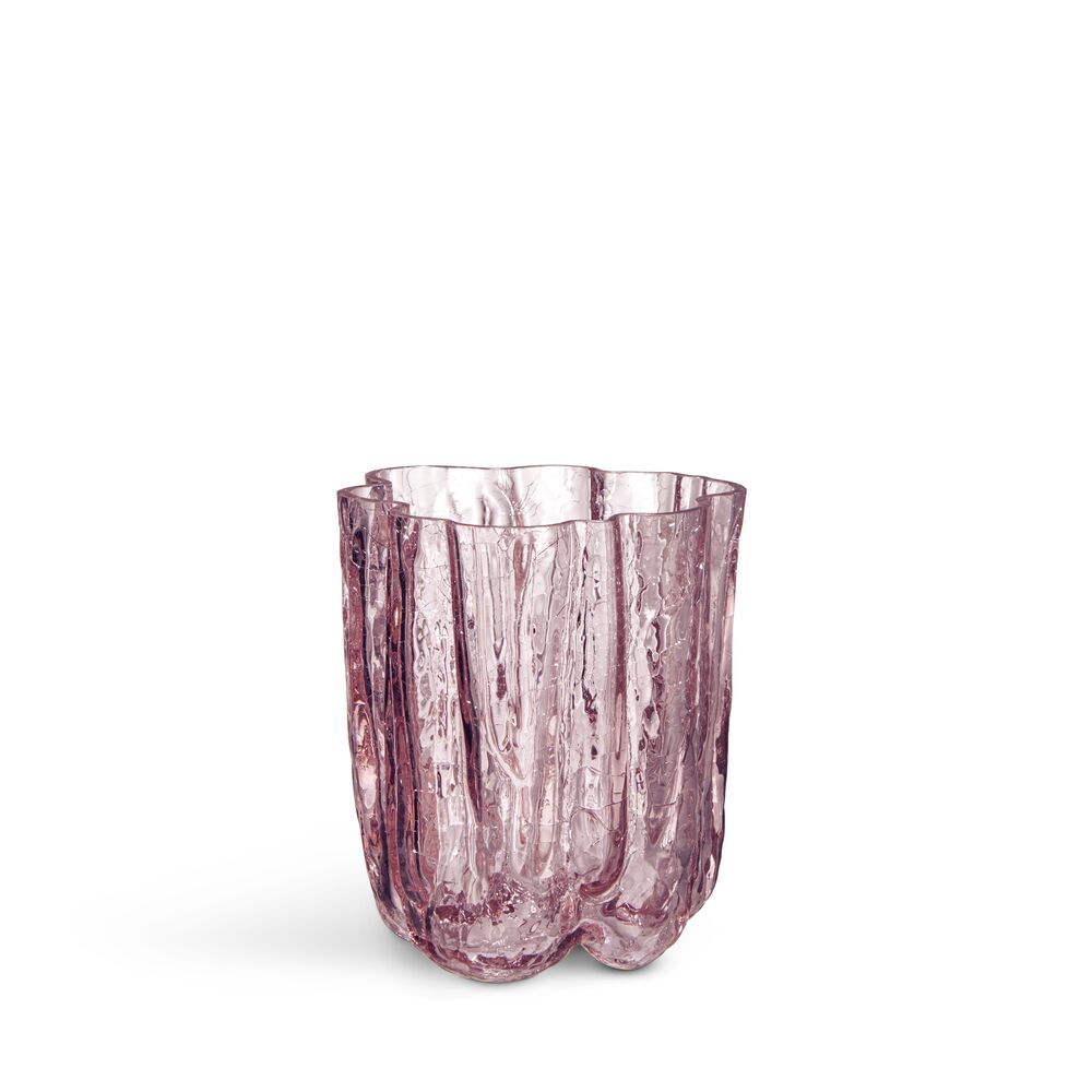Crackle vase rosa 121 mm