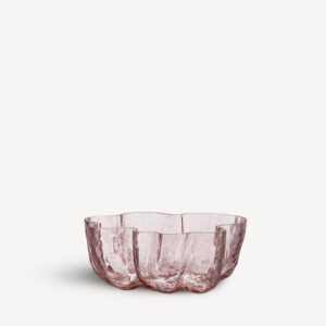 Crackle skål rosa h 105 mm