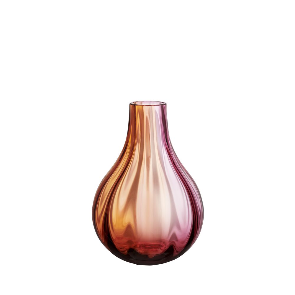 Iris vase pink/amber